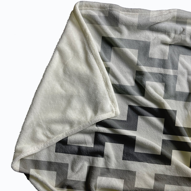 Blanche Plain Weave / Muslin Throw Blanket, Grey