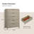 Croskey Contemporary 5-Drawer Wood Chest, Light Gray