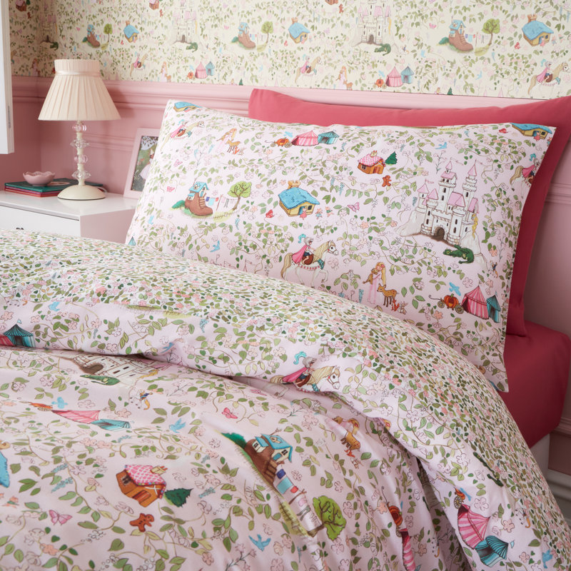 Fairytale Cotton Duvet Cover Set, Toddler Duvet Cover Set + 1 additional Pillowcase