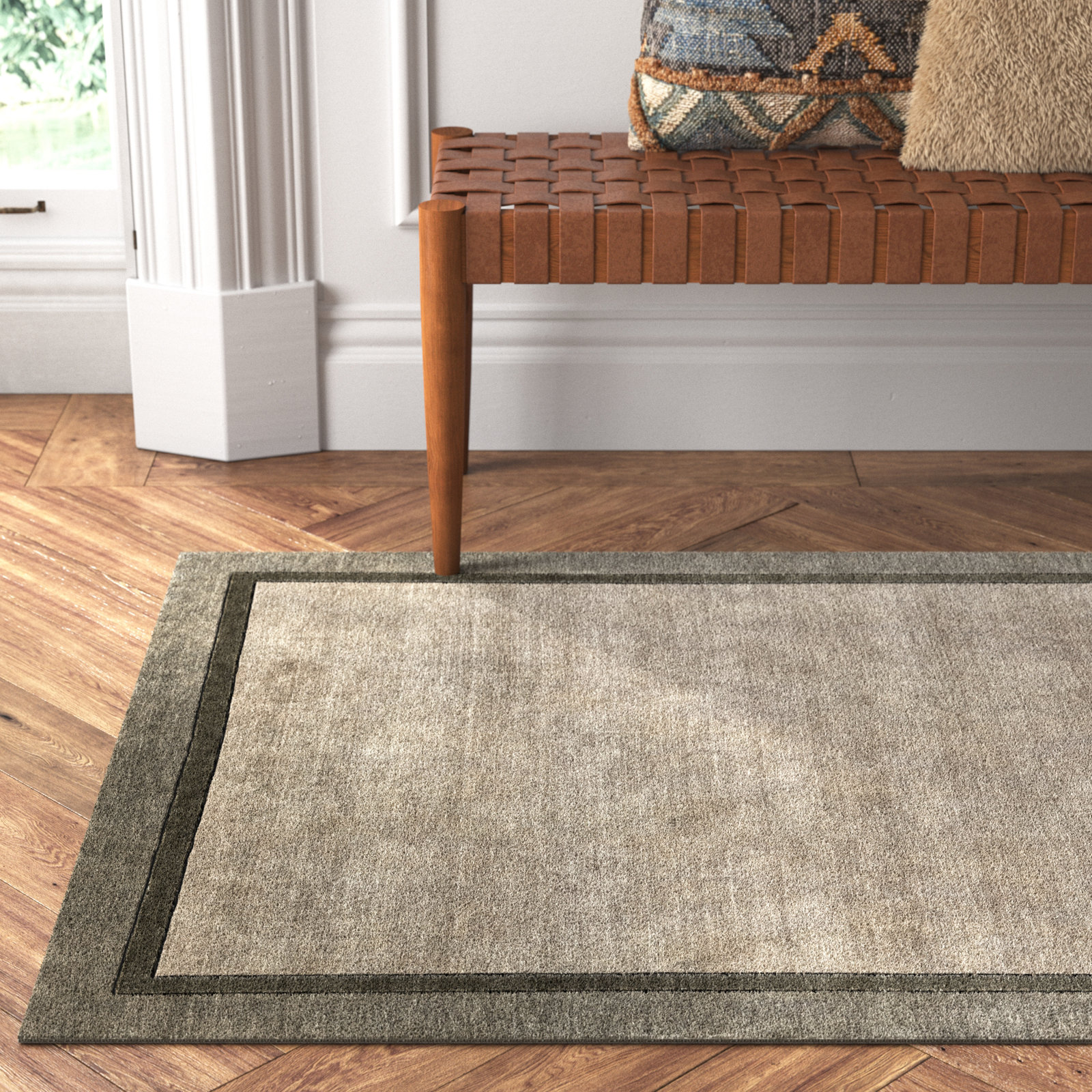 Zaley Gray Hand-Tufted Wool Rug, Rectangle 8' x 10'