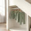 Lit mezzanine double en bois massif avec garde-robe intégrée, tablettes de rangement et rails de sécurité-129527402-129527398