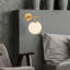Lampe murale moderne or, corps en métal et capuchon en verre, 9,8 po x 9,4 po x 9,4 po | Douille E14, 40 W maximum | Design scandinave élégant, parfait pour le salon ou la chambre à coucher, plaque de base en métal durable, luminaire élégant-1775797616-1775800273