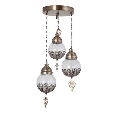 Glidden 3 - Light Gold Cluster Pendant