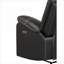  Fauteuil inclinable électrique DEL moderne avec structure en bois et métal, similicuir noir classique