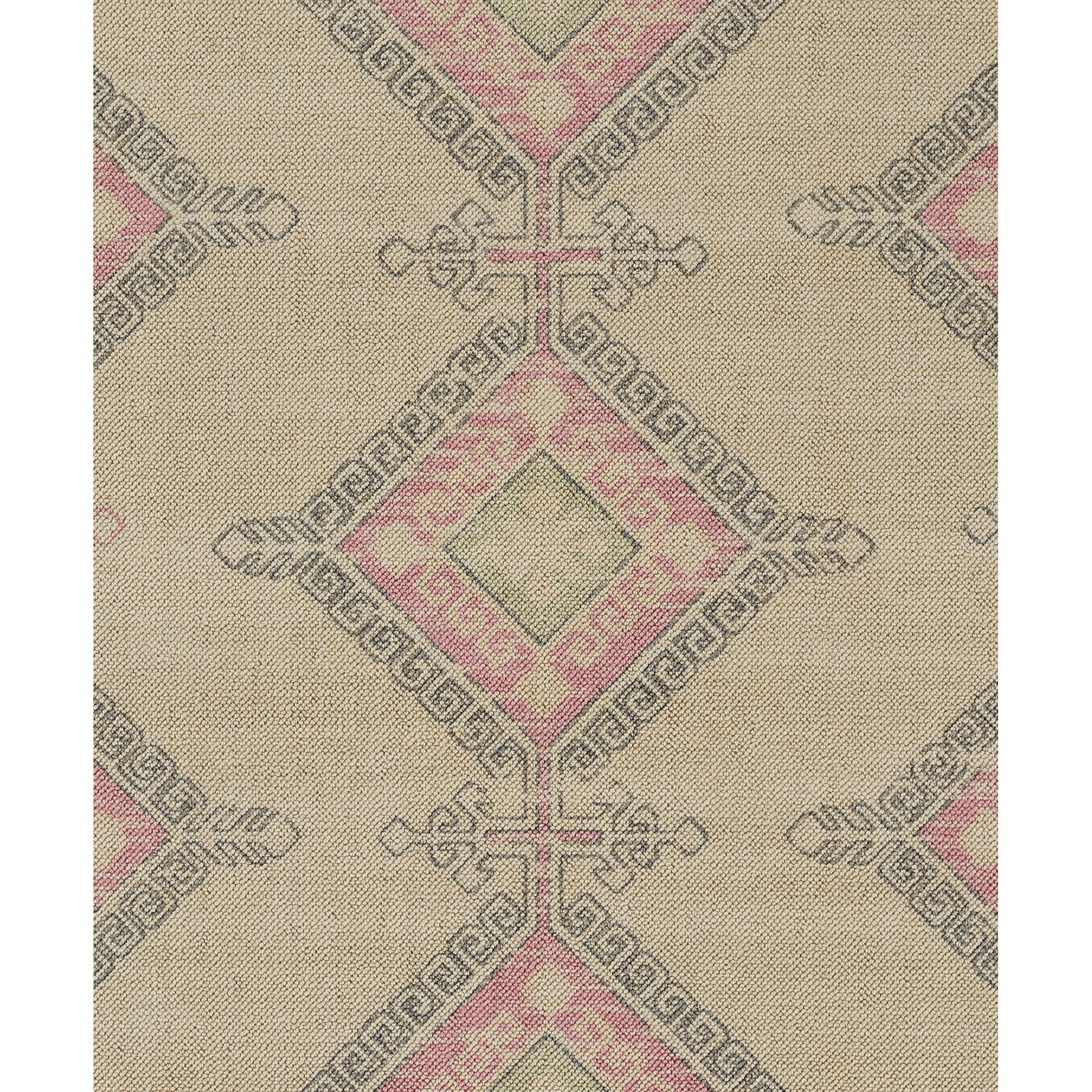 Aldona Pink/Brown Rug, Rectangle 6'6" x 9'
