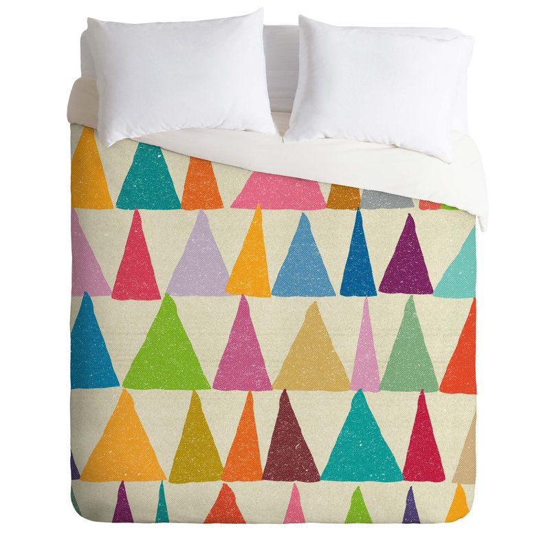 Nick Nelson Polyester Machine Printed Geometric Shapes Duvet Cover, Queen Duvet Cover + 2 Standard Shams