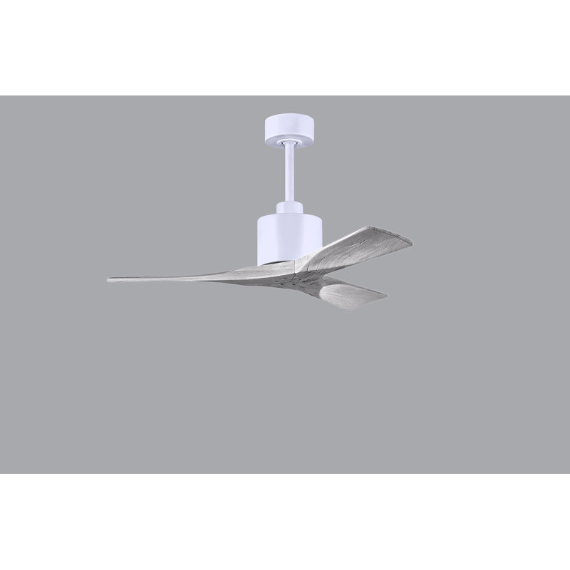 Nan 42" Ceiling Fan In Blades, Barn wood Tone, Matte White