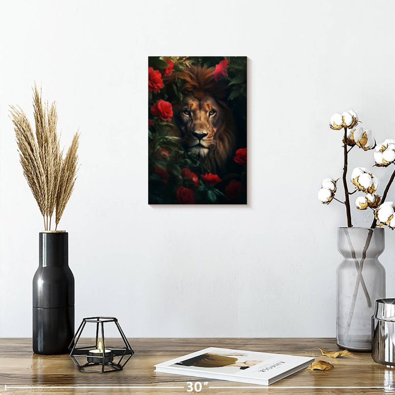 Brampt Lion Flowers, 12" H x 8" W
