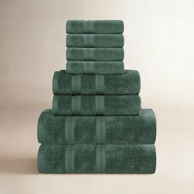 8-Piece Zero-Twist Cotton Towel Set