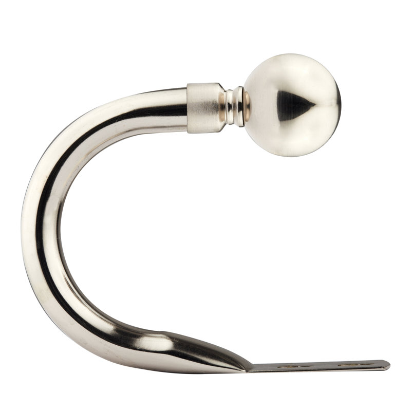 Abe 20cm Curtain Holdback, Brushed Silver