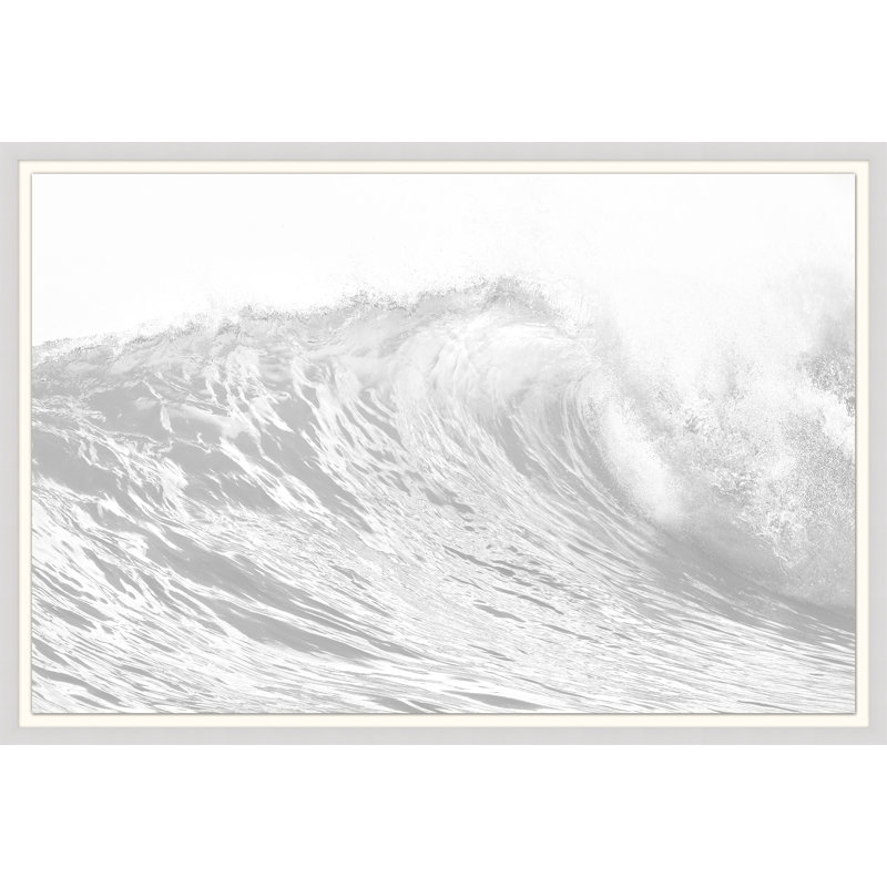 Breaking Waves 2' Framed Graphic Art Print on Glass