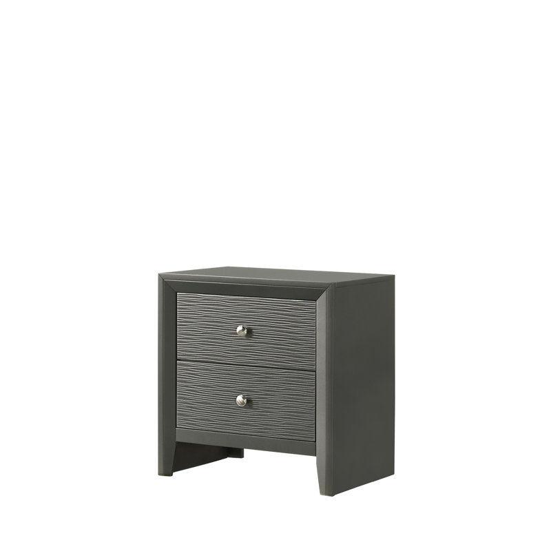 Finition en métal, 2 tables de chevet contemporaines, ronde, style chambre à coucher, décor