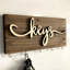 Porte-clés mural en bois rustique "Keys"