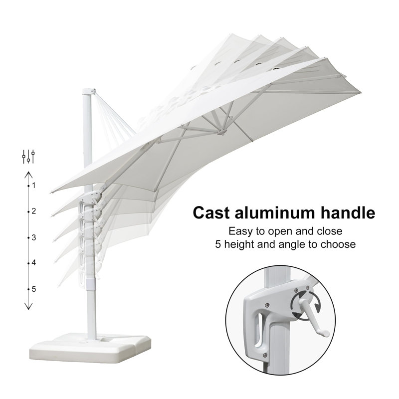 304cm Cantilever Parasol, White