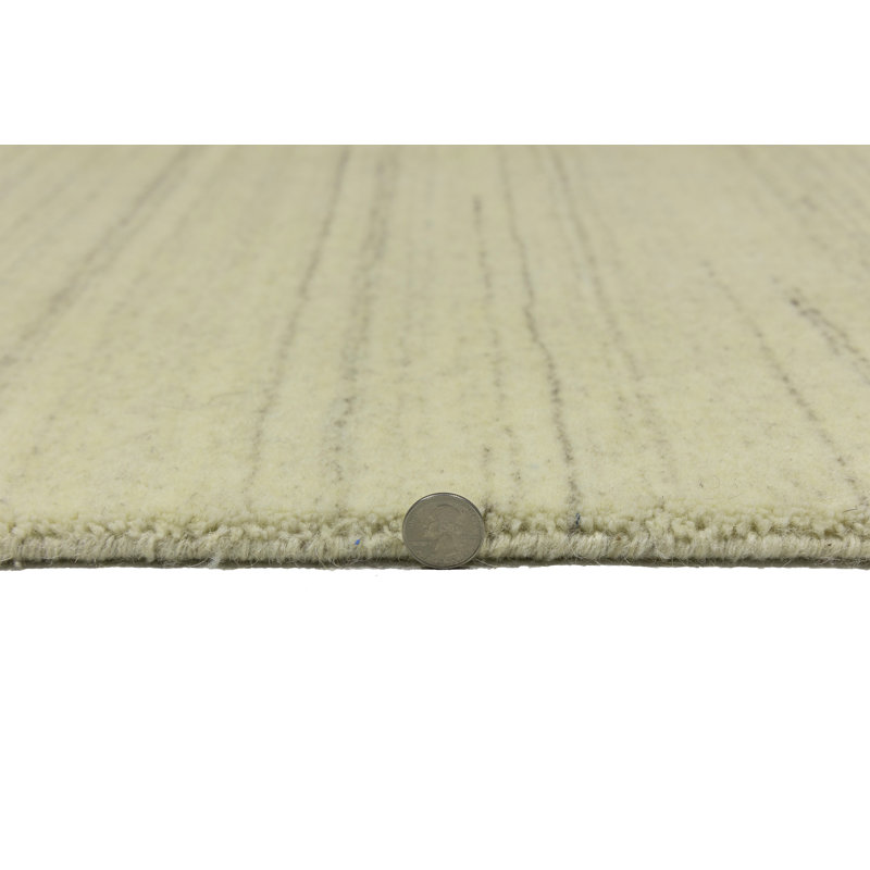 Tapis crème crème 3 x 5 Indo Gabbeh