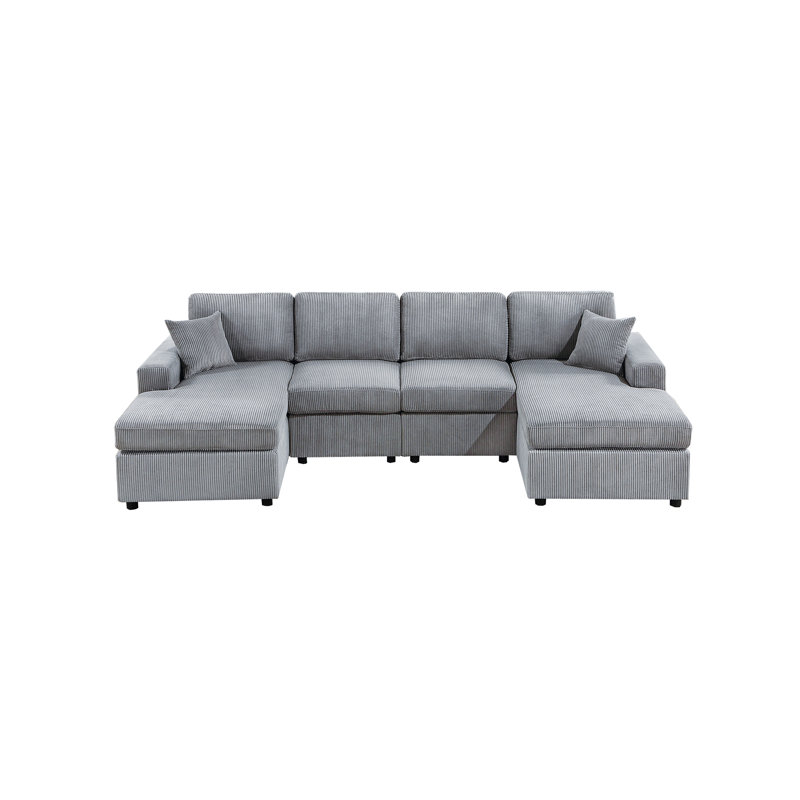Contemporary Left and Right Armless Chaise Loveseat,Elegant and Versatile Seating Solution