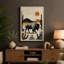 Bear In Desert Solitude Rustic - Print-136798972-136798973