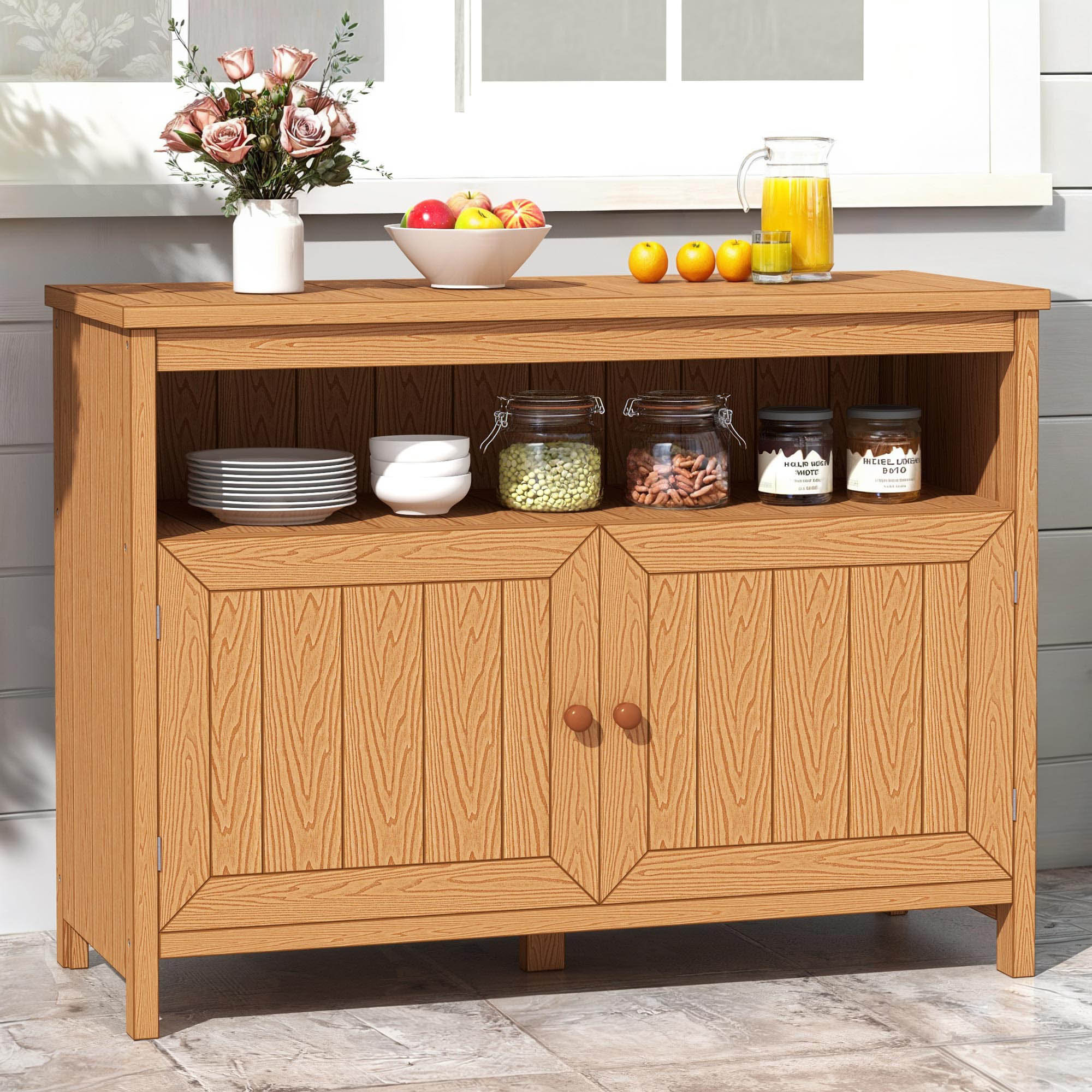 Menasseh Rectangular Outdoor Buffet & Console Table