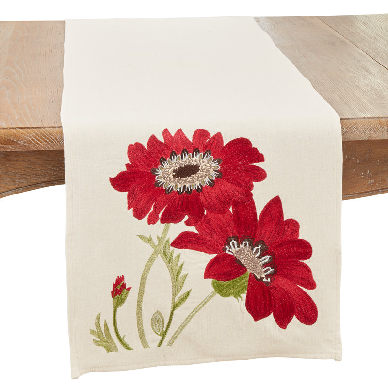 Chemin de table Floral Fantasy, Rouge