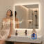 Wall-Mounted Bathroom Mirror with Lights, Fog-free, Inside Bluetooth Speaker-221337256
