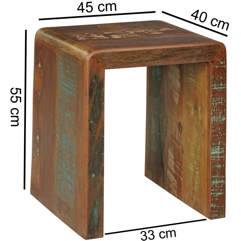 Alma Solid Wood Sled End Table