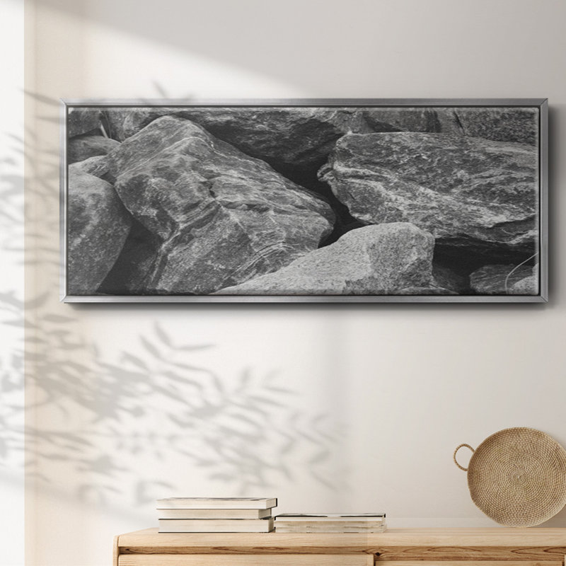 Found Textures VII- Framed Canvas, 20" H x 50" W