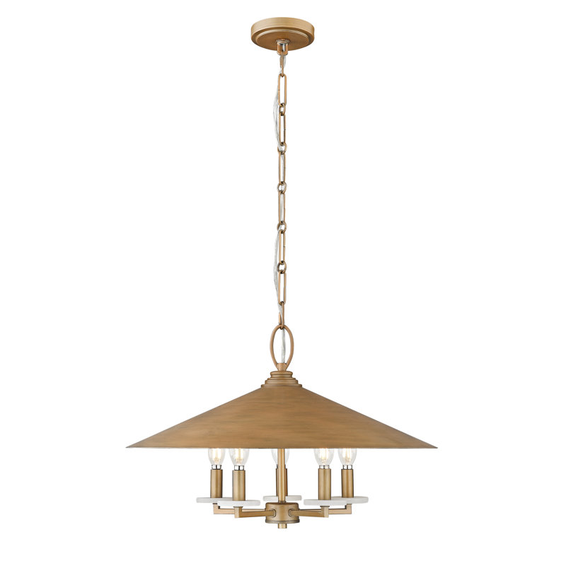 Luminaire suspendu 5 pouces Tammi 22 pouces, Doré, Doré