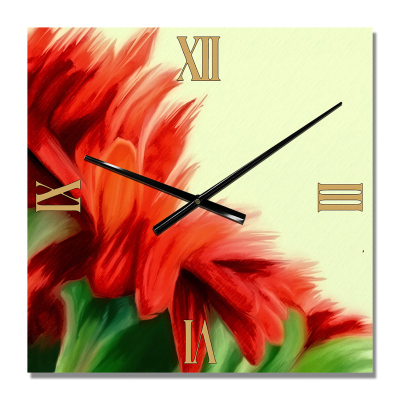 Horloge murale florale, Grand
