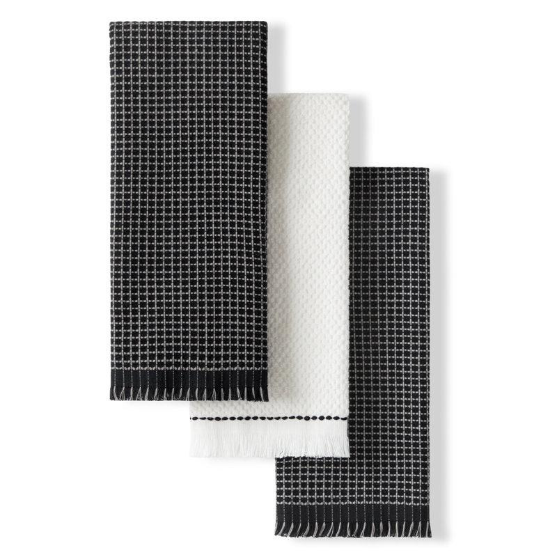 Ensemble de 3 essuie-tout de cuisine Kitchenaid Gourmet Series, Noir mat