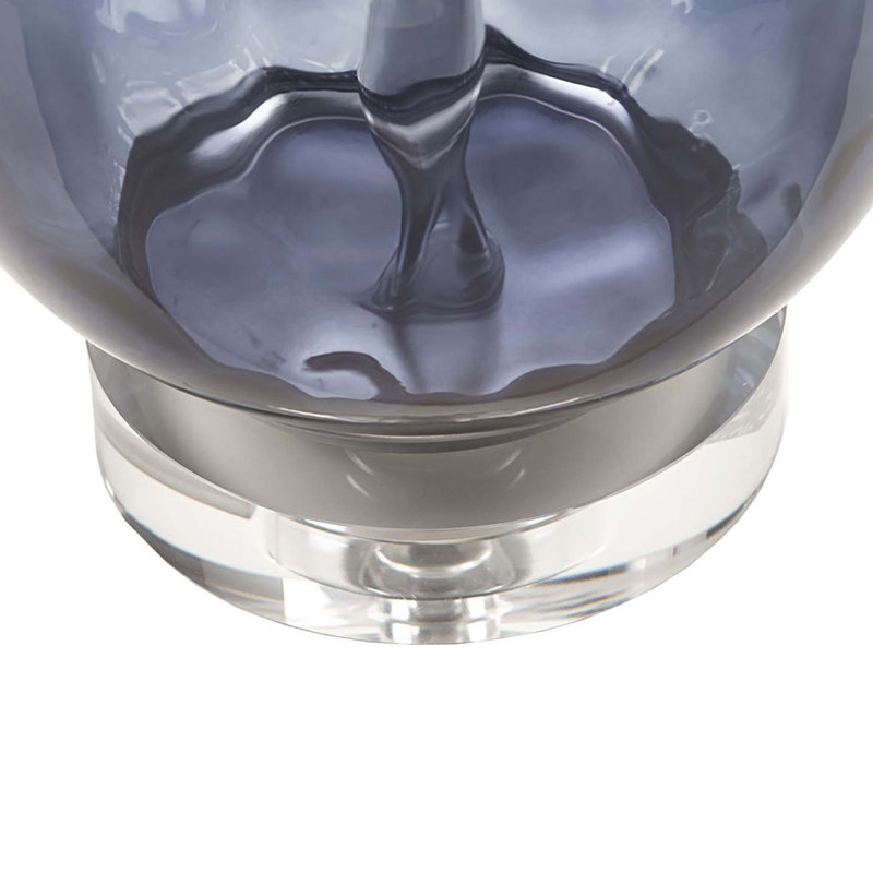 Lampe de table en verre Ombre, Bleu très foncé