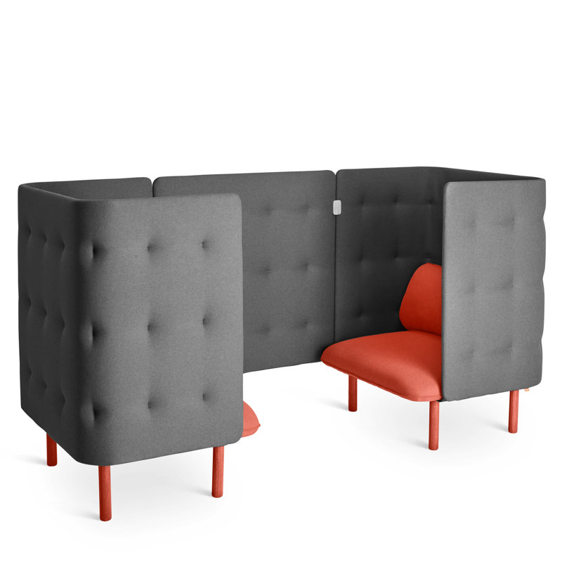 Chaise QT, Brique / gris foncé