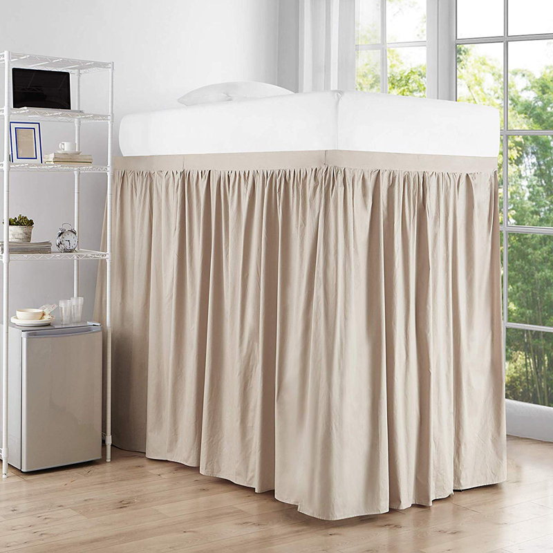 Tailored Wrap Around Bed Skirt, Sepia Beige, Twin XL