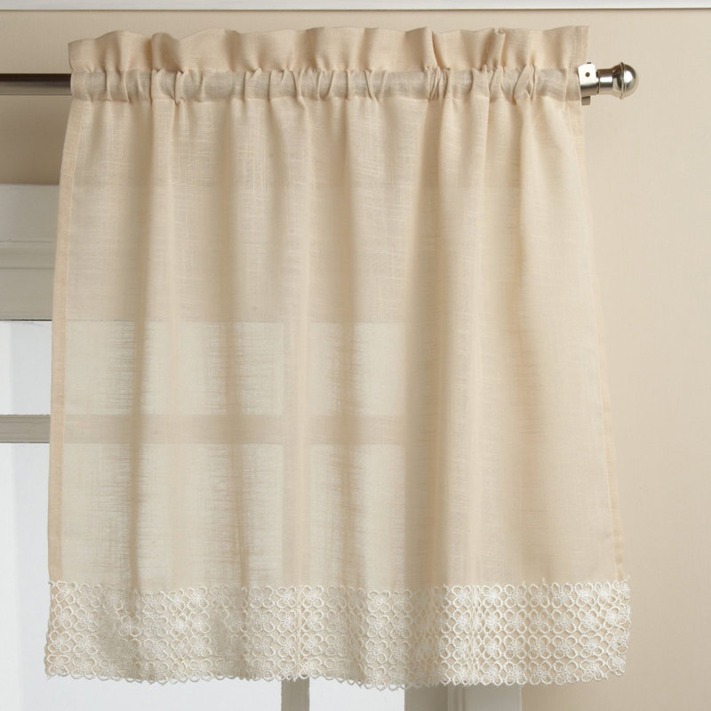 Schillinger Tailored Cafe Curtain, 36" L x 60" W, French Vanilla