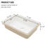 Lavabo de salle de bain rectangulaire encastré en céramique blanche avec trop-plein 17 po L x 12 po