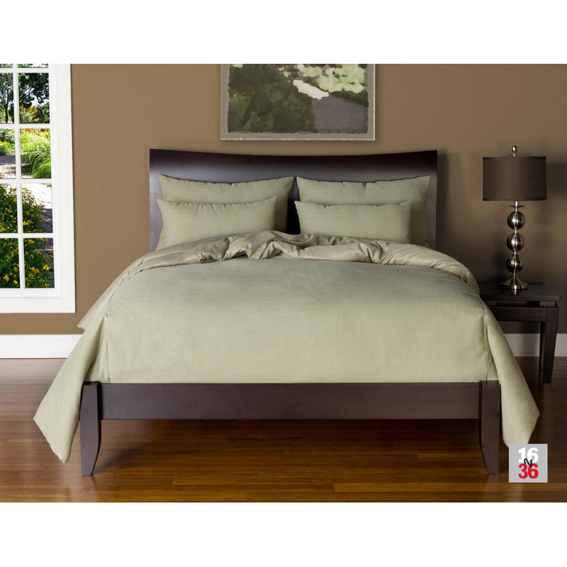 Belfast Polyester Duvet Cover & Insert, Twin Duvet Cover & Insert + 4 Additional Pieces, Sage
