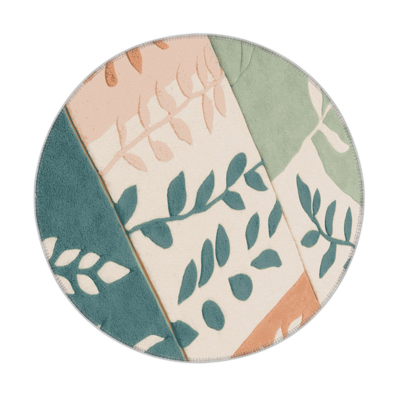 Flora's Dance Indoor And Outdoor Area Rug, Round 5'