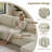 Cloud Sectional Couches 137.8" L-Shape Sofa With Ottoman Deep Seat Modular Sectional Couch Comfy Compression Couch For Living Room & Bedroom Bouclé Fabric Beige-929496894