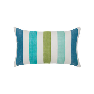 Rhodes Stripe Lumbar Outdoor Rectangular Sunbrella® Pillow Cover & Insert