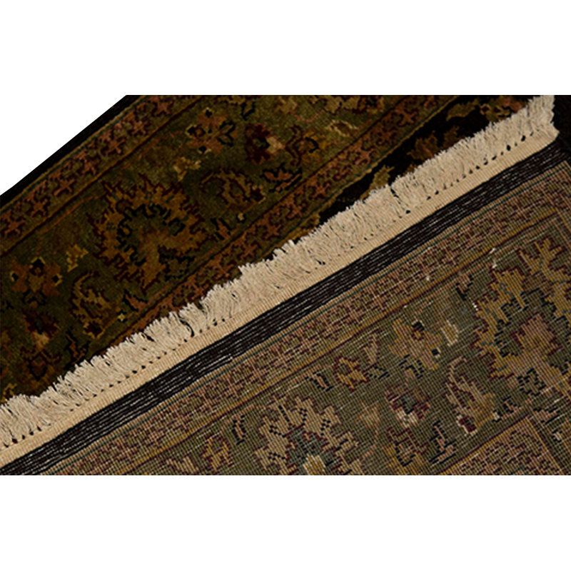 Oriental Area Rug in Black/Coral