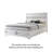Modern white storage Queen bed