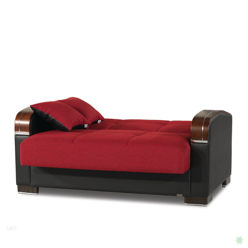 Causeuse convertible avec rangement Collection, Rouge