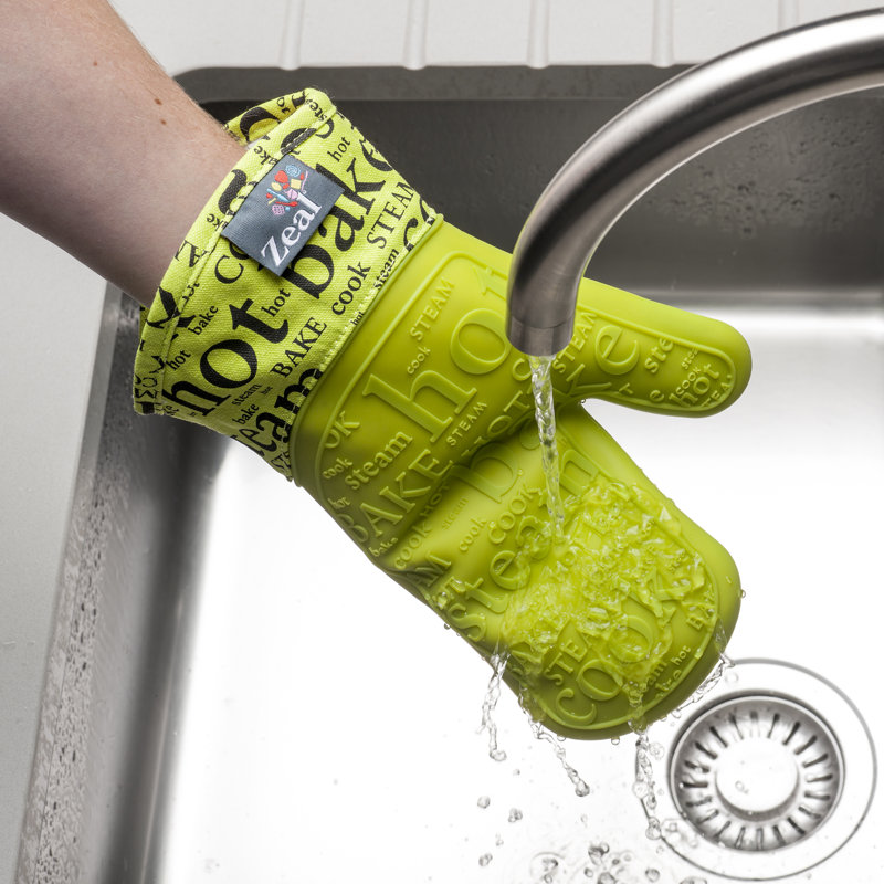 Zeal Cotton Oven Mitt, Lime Green