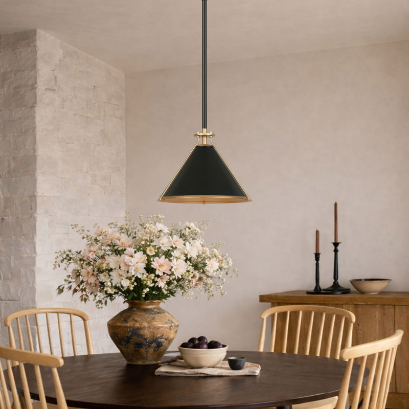  1-Light Large Single Cone Kitchen Island Pendant
