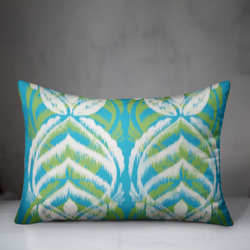 Housse et insert de coussin d'extérieur pour l'extérieur, Floral bleu sarcelle