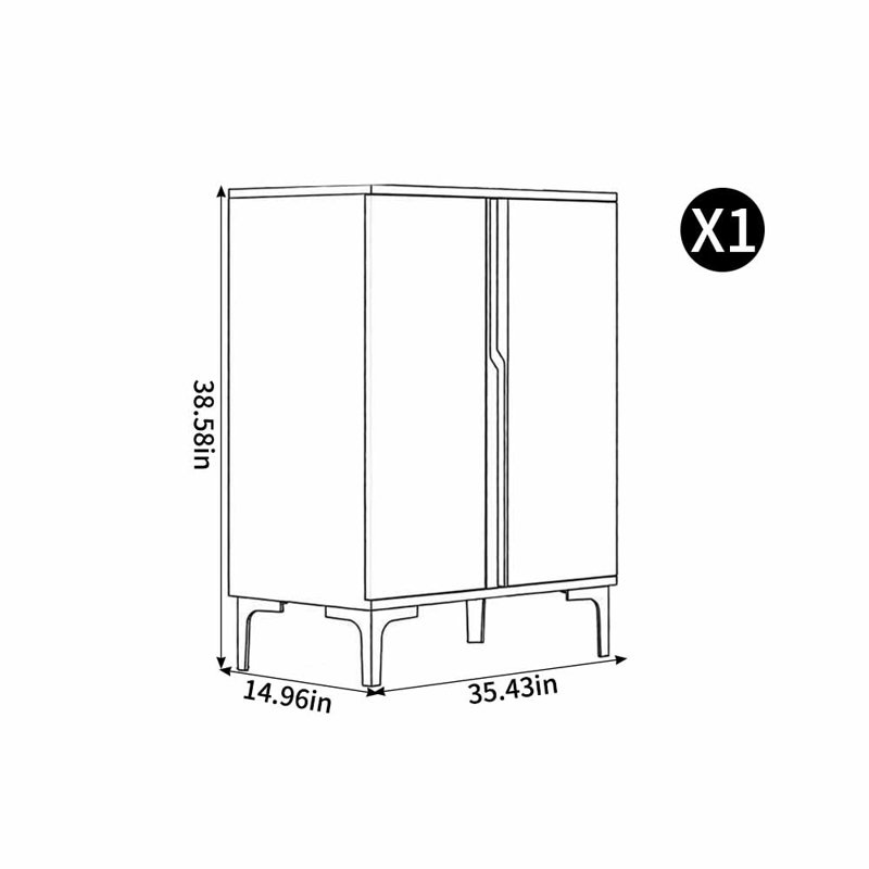 Armoire de rangement pour chaussures, 38,58 po H x 35,43 po L x 14,96 po P
