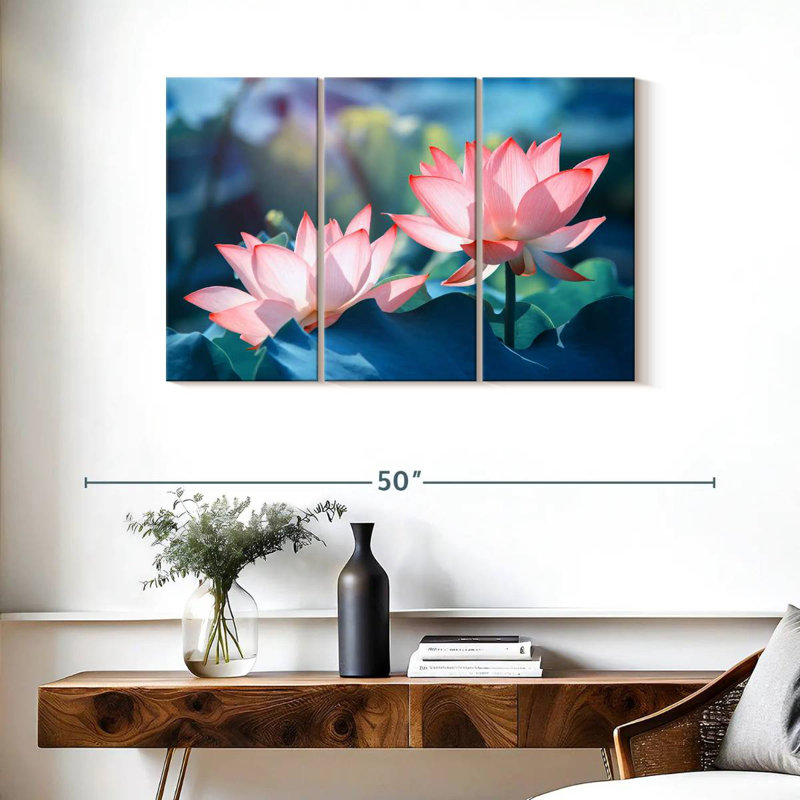 Fleurs de lotus Harnek, H 24 po x l 38 po