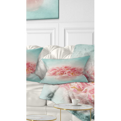 Coussin lombaire vase de tulipes florales