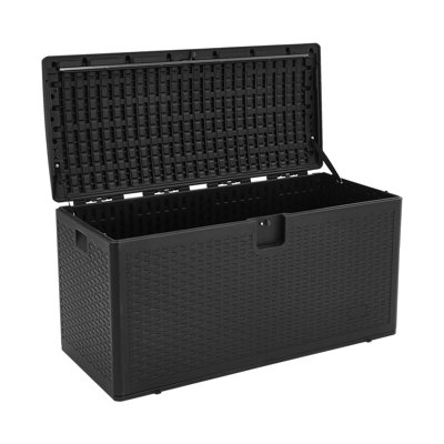 17 Stories Marwo 127cm W 99L Water Resistant Plastic Lockable Storage Bench