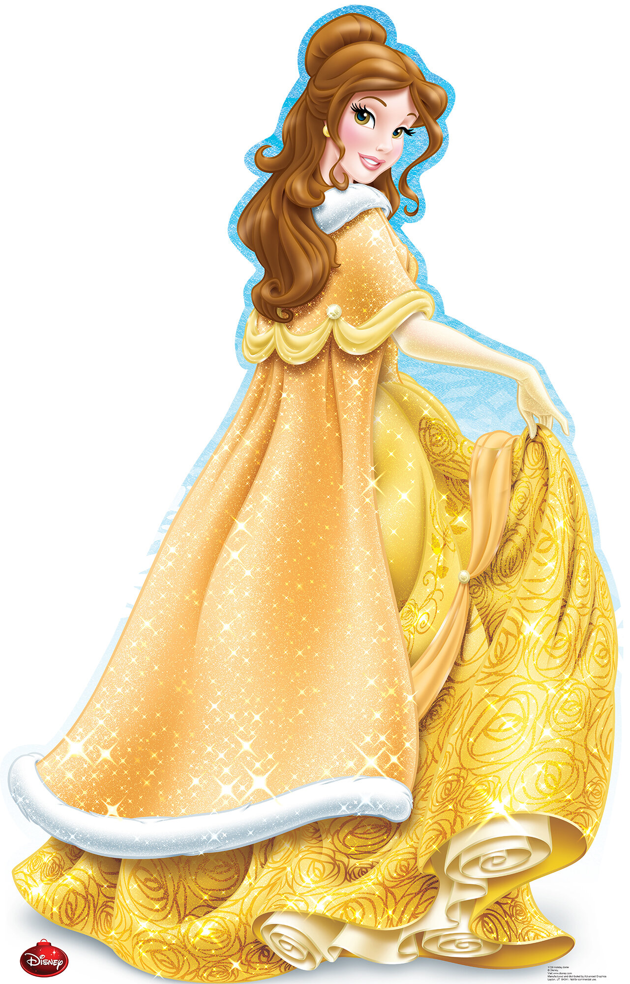 Advanced Graphics Belle Holiday - Disney Cardboard Standup | Wayfair