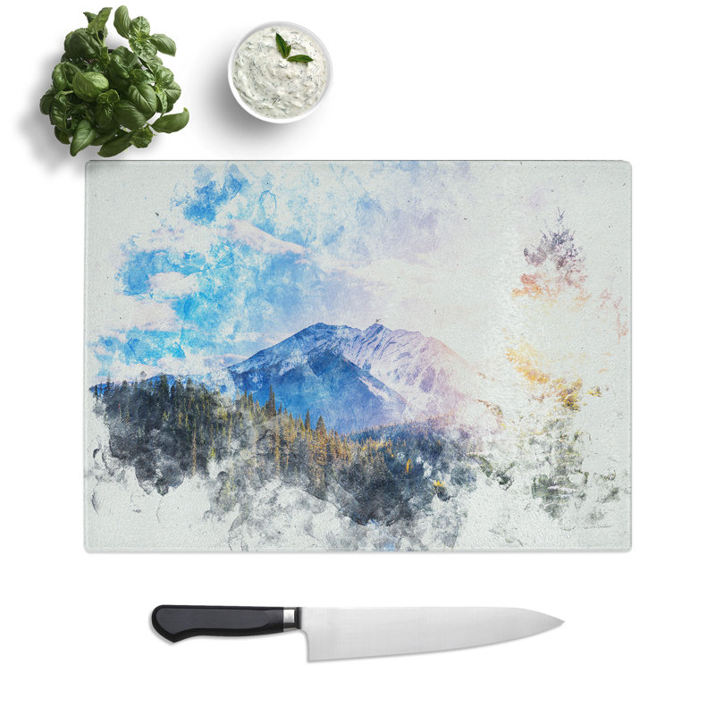 Tempered Glass Sunlight over Canada Chopping Board, 20 cm x 28.5 cm
